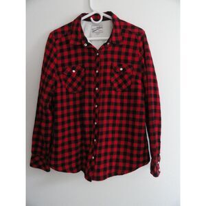 EUC BC Clothing Women's buffalo check fleece lined shirt jacket, size L